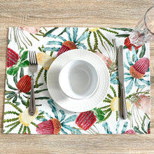 Load image into Gallery viewer, Australian Banksia Placemat Silken Twine Table Runner
