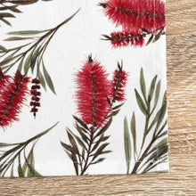 Load image into Gallery viewer, Australian Bottlebrush Placemat Silken Twine Table Runner