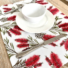 Load image into Gallery viewer, Australian Bottlebrush Placemat Silken Twine Table Runner