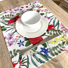 Load image into Gallery viewer, Australian Floral Emblems Placemat Silken Twine Table Runner