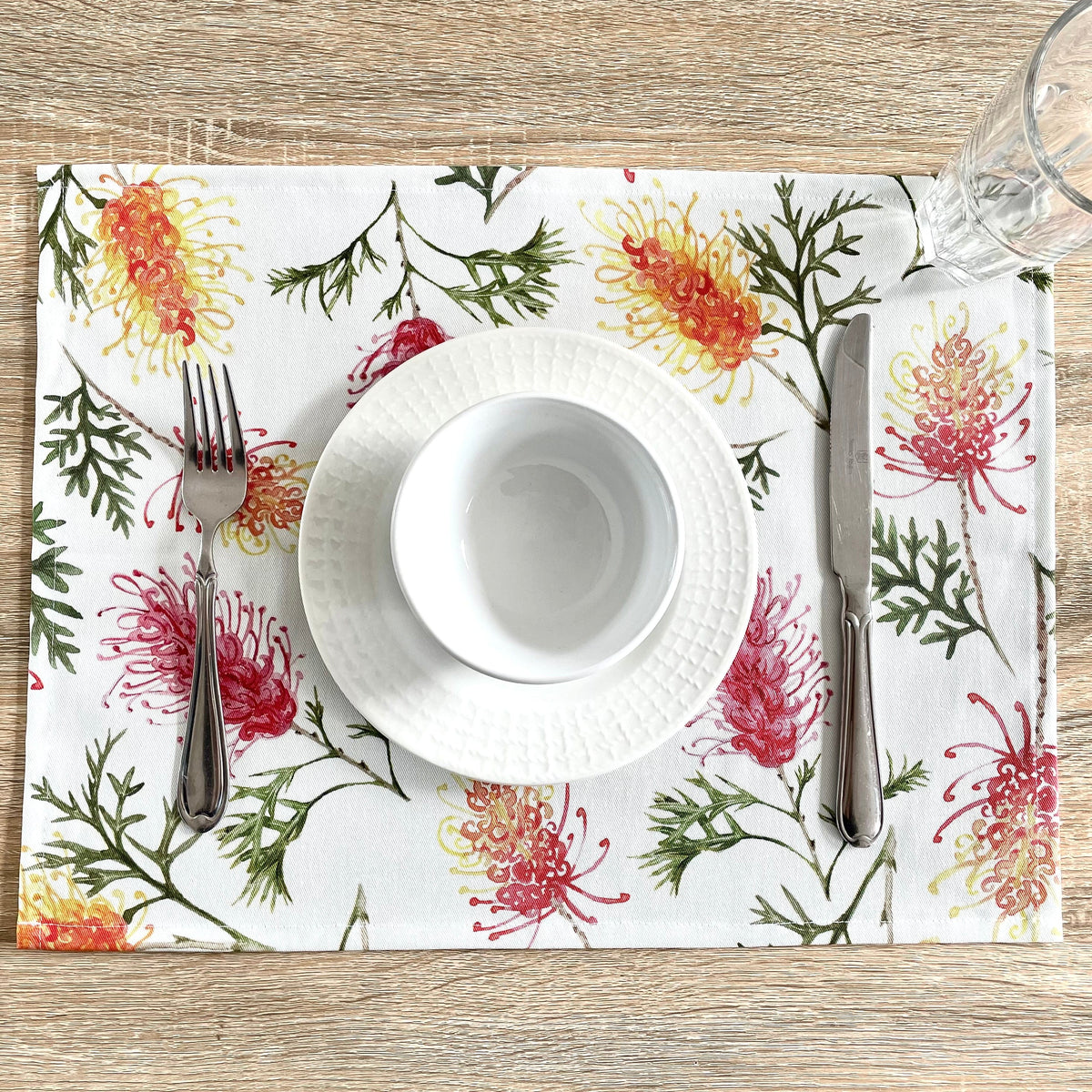 Australian Grevillea Placemat Australian Made Gifts Silken Twine