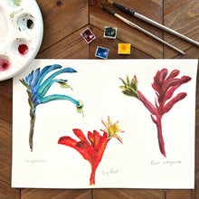 Load image into Gallery viewer, Australian Kangaroo Paw Table Runner Silken Twine Table Runner