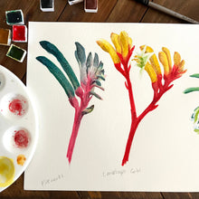 Load image into Gallery viewer, Australian Kangaroo Paw Table Runner Silken Twine Table Runner