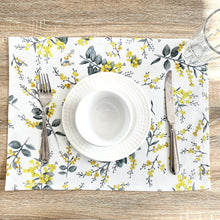 Load image into Gallery viewer, Australian Silver Wattle Placemat Silken Twine Table Runner