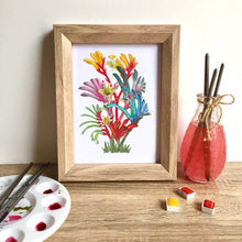 Load image into Gallery viewer, Kangaroo Paws Art Print Silken Twine Art Print