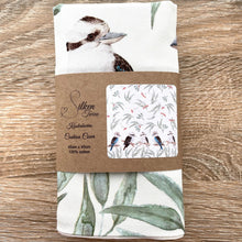 Load image into Gallery viewer, Kookaburra 5 birds Cushion Cover Cotton Drill Silken Twine Cushion Cover