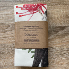 Load image into Gallery viewer, Magpie and Grevillea Cushion Cover Side Cotton Drill Silken Twine Cushion Cover