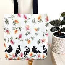 Load image into Gallery viewer, Magpies reusable bag Silken Twine Tote Bag