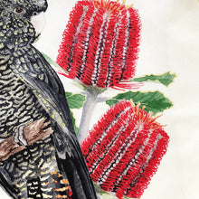 Load image into Gallery viewer, Red Tailed Black Cockatoo reusable bag Silken Twine Tote Bag