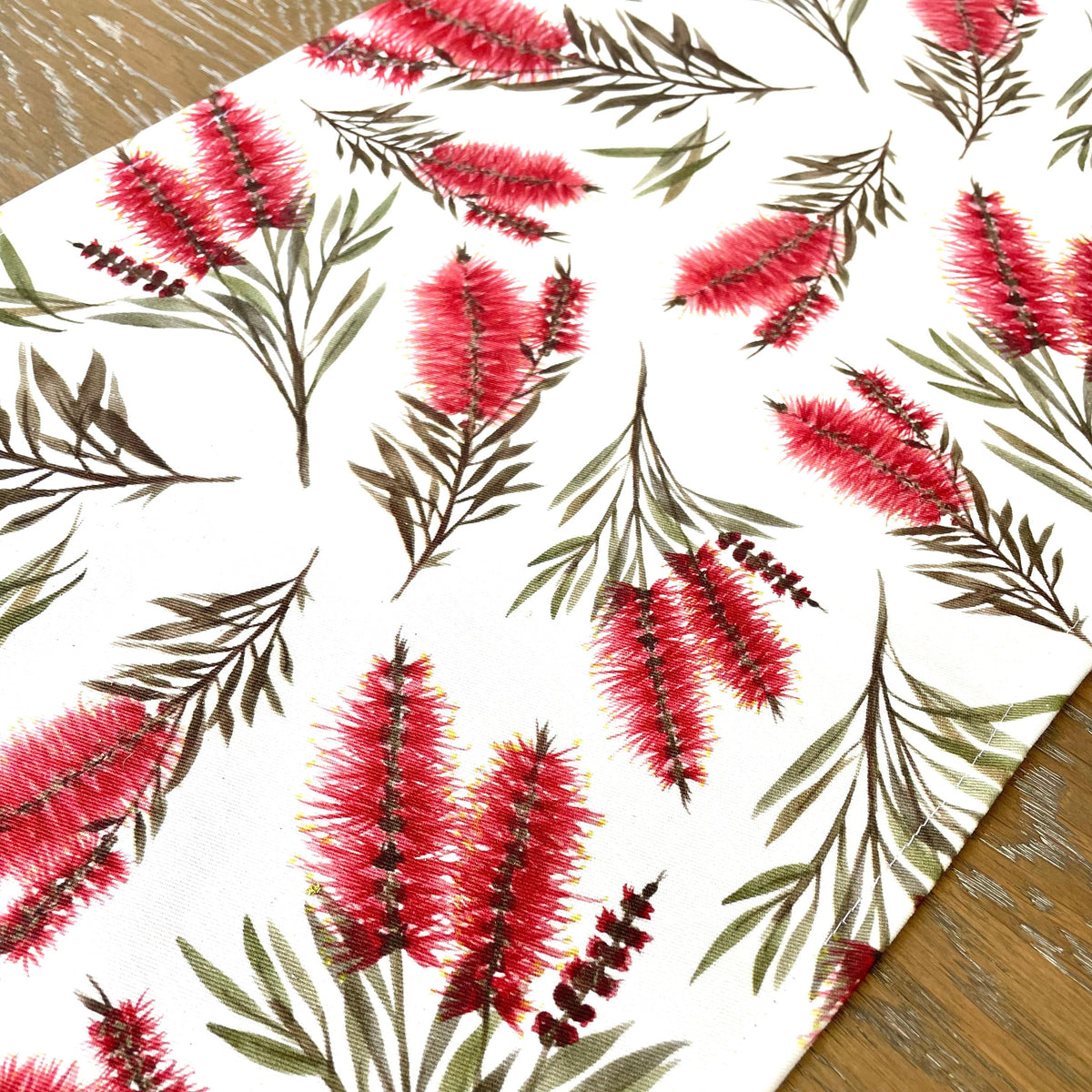 Australian Bottlebrush Table Runner Australian Made Silken Twine