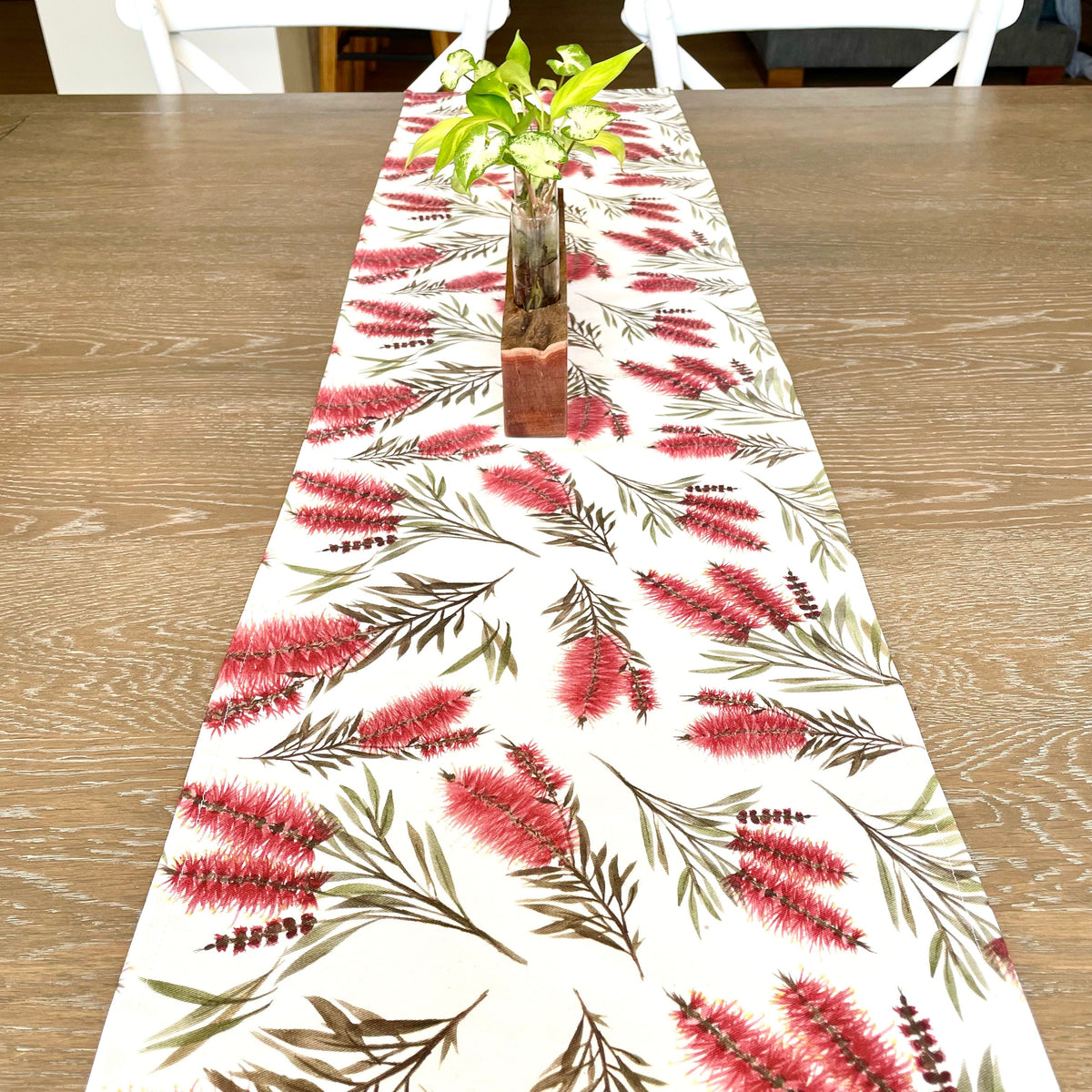 Australian Bottlebrush Table Runner Australian Made Silken Twine