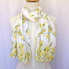 Load image into Gallery viewer, Australian Golden Wattle Scarf Silken Twine Scarf