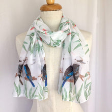 Load image into Gallery viewer, Australian Kookaburra Scarf Silken Twine Scarf