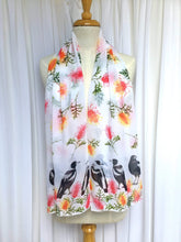 Load image into Gallery viewer, Australian Magpies Scarf Silken Twine Scarf