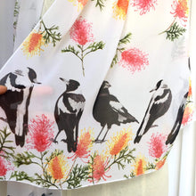Load image into Gallery viewer, Australian Magpies Scarf Silken Twine Scarf