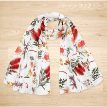 Load image into Gallery viewer, Australian Native Wild Flowers Scarf Silken Twine Scarf