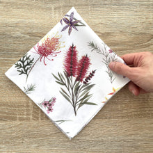 Load image into Gallery viewer, Australian Natives Handkerchief 3 pack Silken Twine Handkerchief