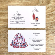 Load image into Gallery viewer, Australian Scarlet Robin Scarf Silken Twine Scarf