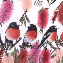 Load image into Gallery viewer, Australian Scarlet Robin Scarf Silken Twine Scarf