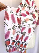 Load image into Gallery viewer, Australian Scarlet Robin Scarf Silken Twine Scarf