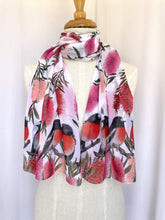 Load image into Gallery viewer, Australian Scarlet Robin Scarf Silken Twine Scarf
