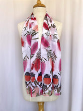 Load image into Gallery viewer, Australian Scarlet Robin Scarf Silken Twine Scarf