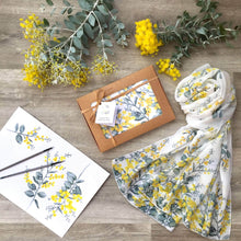 Load image into Gallery viewer, Australian Silver Wattle Scarf Silken Twine Scarf