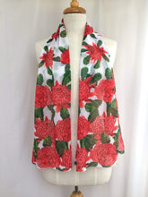 Load image into Gallery viewer, Australian Waratah Flower Scarf Silken Twine Scarf