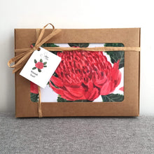 Load image into Gallery viewer, Australian Waratah Flower Scarf Silken Twine Scarf