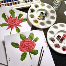 Load image into Gallery viewer, Australian Waratah Flower Scarf Silken Twine Scarf