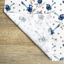 Load image into Gallery viewer, Blue Wren Mini's Handkerchief White Silken Twine Handkerchief