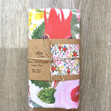 Load image into Gallery viewer, Floral Emblems Cushion Cover Cotton Drill Silken Twine Cushion Cover