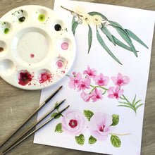 Load image into Gallery viewer, Floral Emblems Cushion Cover Cotton Drill Silken Twine Cushion Cover