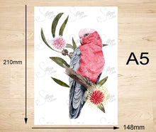 Load image into Gallery viewer, Galah Art Print set of 3 Silken Twine Art Print