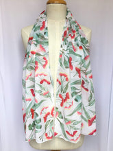 Load image into Gallery viewer, Gum Blossoms Scarf White Silken Twine Scarf