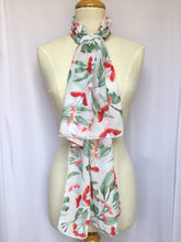 Load image into Gallery viewer, Gum Blossoms Scarf White Silken Twine Scarf