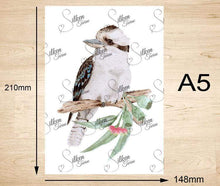 Load image into Gallery viewer, Kookaburra Art Print Front Silken Twine Art Print