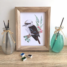 Load image into Gallery viewer, Kookaburra Art Print Left Silken Twine Art Print