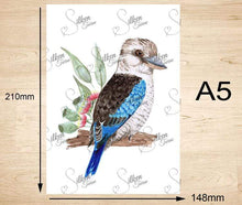 Load image into Gallery viewer, Kookaburra Art Print Right Silken Twine Art Print
