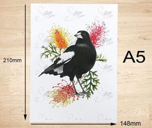 Load image into Gallery viewer, Magpie Art Print (Front) Silken Twine Art Print