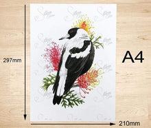 Load image into Gallery viewer, Magpie Art Prints set of 3 Silken Twine Art Print