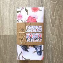 Load image into Gallery viewer, Pink and Grey Galah's Cushion Cover Cotton Drill Silken Twine Cushion Cover