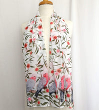 Load image into Gallery viewer, Pink and Grey Galah Scarf Silken Twine Scarf