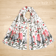 Load image into Gallery viewer, Pink and Grey Galah Scarf Silken Twine Scarf