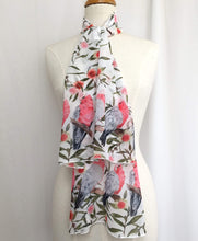 Load image into Gallery viewer, Pink and Grey Galah Scarf Silken Twine Scarf