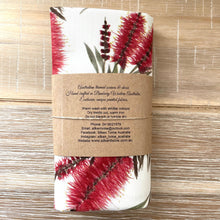 Load image into Gallery viewer, Red Bottlebrush Cushion Cover Cotton Drill Silken Twine Cushion Cover