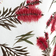 Load image into Gallery viewer, Red Bottlebrush Cushion Cover Cotton Drill Silken Twine Cushion Cover