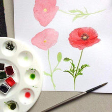 Load image into Gallery viewer, Red Poppy Flower Scarf Silken Twine Scarf