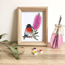 Load image into Gallery viewer, Scarlet Robin Art Print set of 3 Silken Twine Art Print