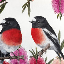 Load image into Gallery viewer, Scarlet Robin Cushion Cover Cotton Drill Silken Twine Cushion Cover